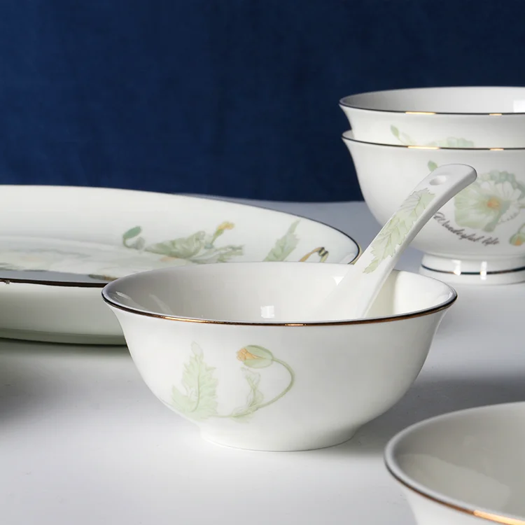 china supplier bone china white ceramic porcelain dinnerware sets