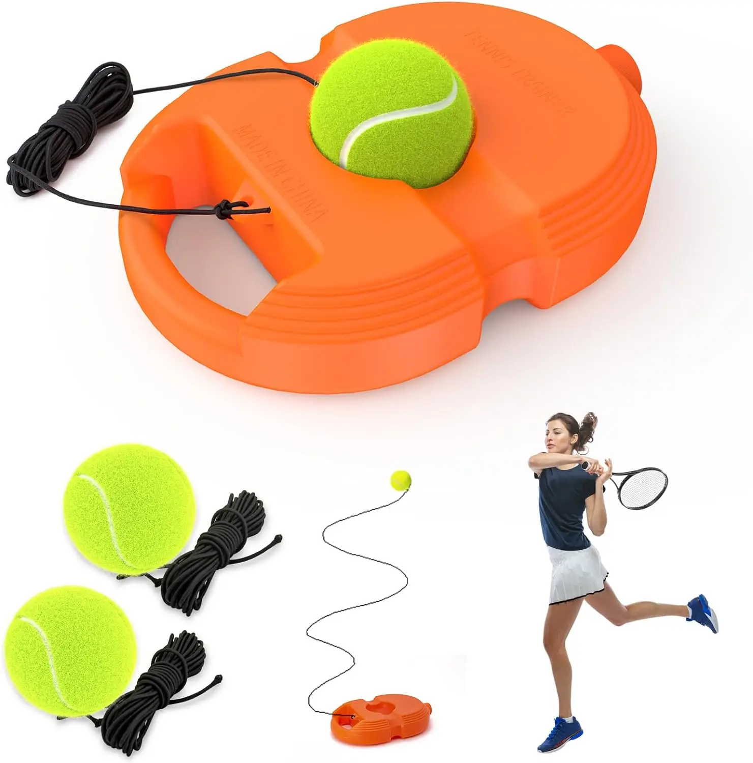 Professional Tennis Trainer Training Primary Tool Exercise Tennis Ball Self-study Rebound Ball With Heavy Base