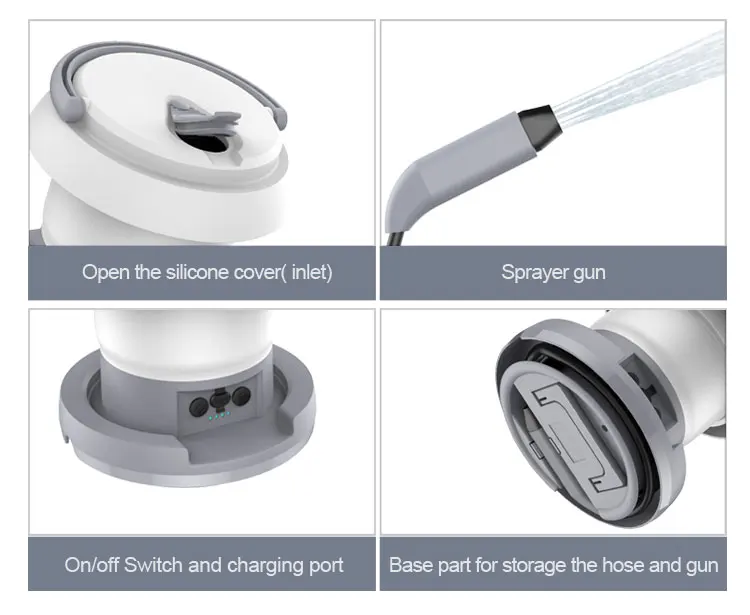 Outside foldable silicone electric mini portable washing machine for traveling personal hygiene clean