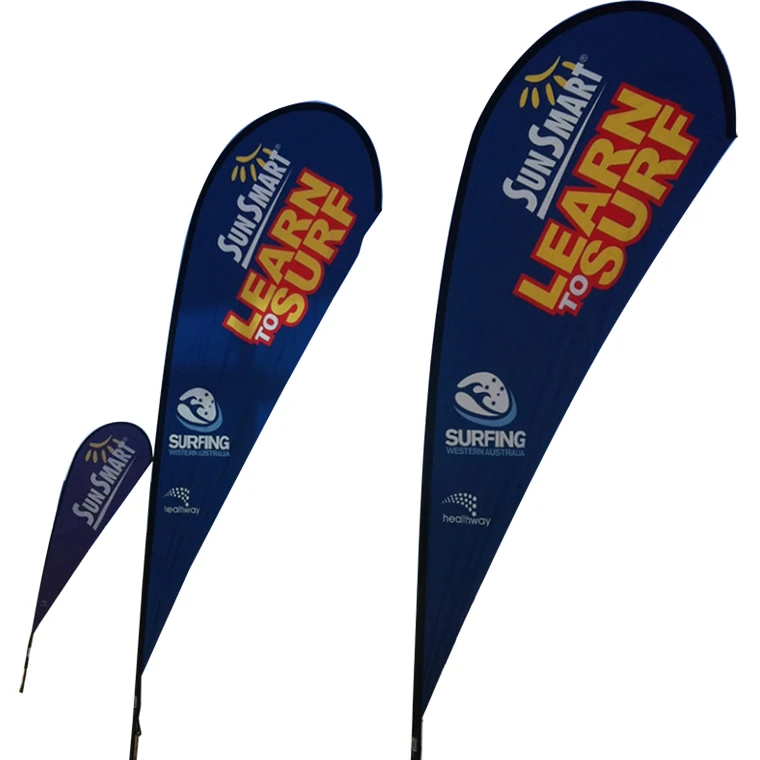 Double Sides Printing Teardrop Flag banners for Commercial activities