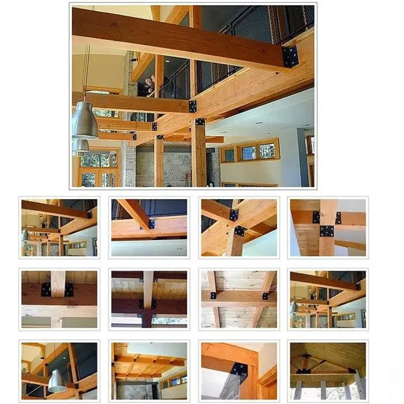 Hot Sale Metal Furniture Hardware Flat Steel Bracket For Wood Repair Fixing Corner Brace