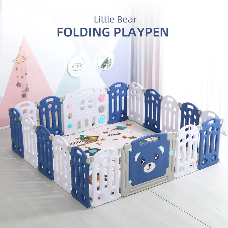 Kindergarten Durable Multifunctional Indoor Foldable Safety Fence Playpen For Kids Children