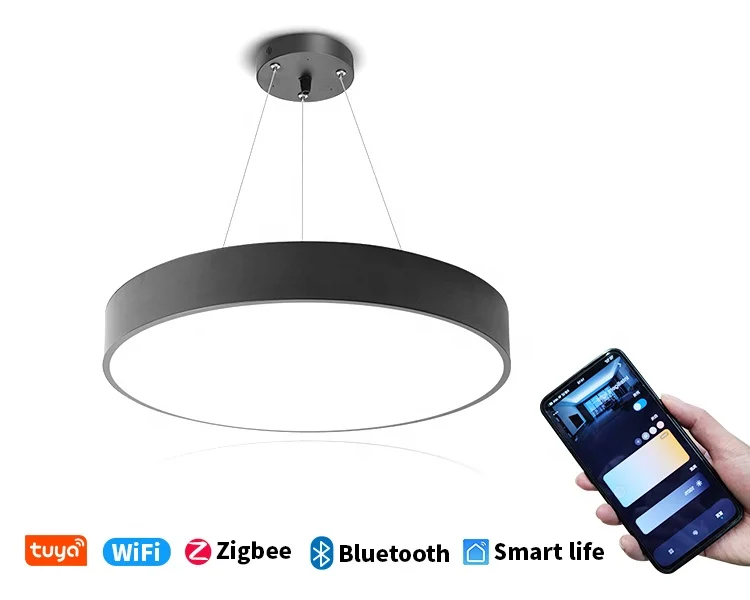Modern Pendant Round Led Panel Light With Different Sizes Round Led Hanging Light