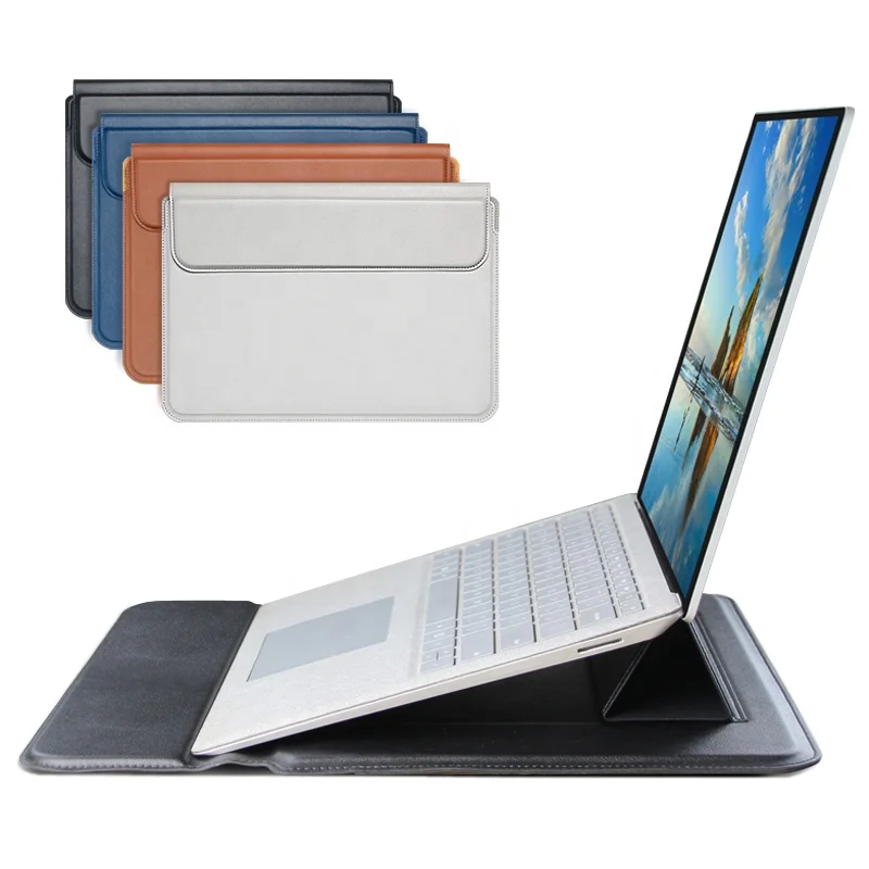 3 in 1 multi-function Magnetic PU Leather Laptop Sleeve Case For Macbook Air Leather Stand Cover Portable Notebook Protector Bag