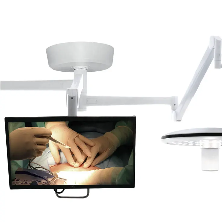 3 arms operating surgery video lamp ot light led operation lamp camera system / surgical light with camera