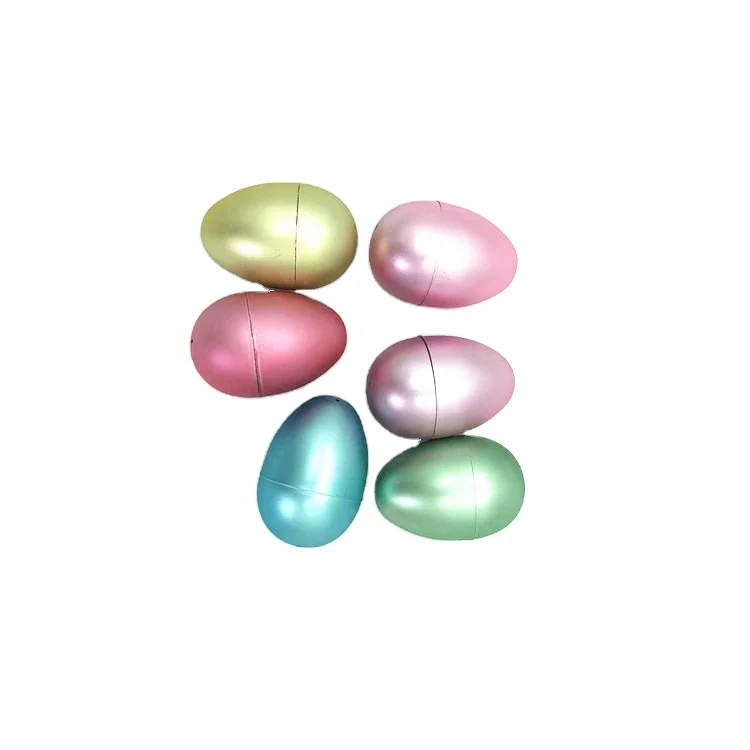 Factony diriect sale novelty easter ornaments Matte plated plastic easter eggs