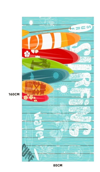 Wholesale high quality lightweight custom logo beach towel personalized design quick dry sand free microfiber beach towel