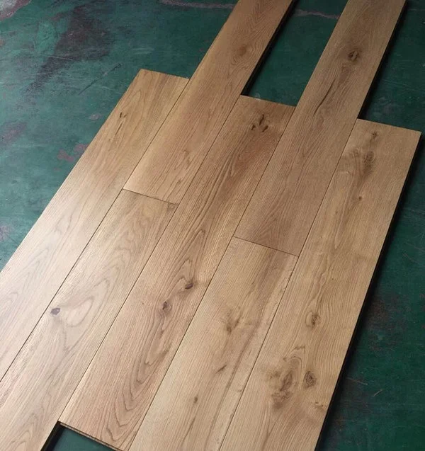 6 x 3/4 inch T&G joint natural oiled oak hardwood flooring wide plank hardwood flooring