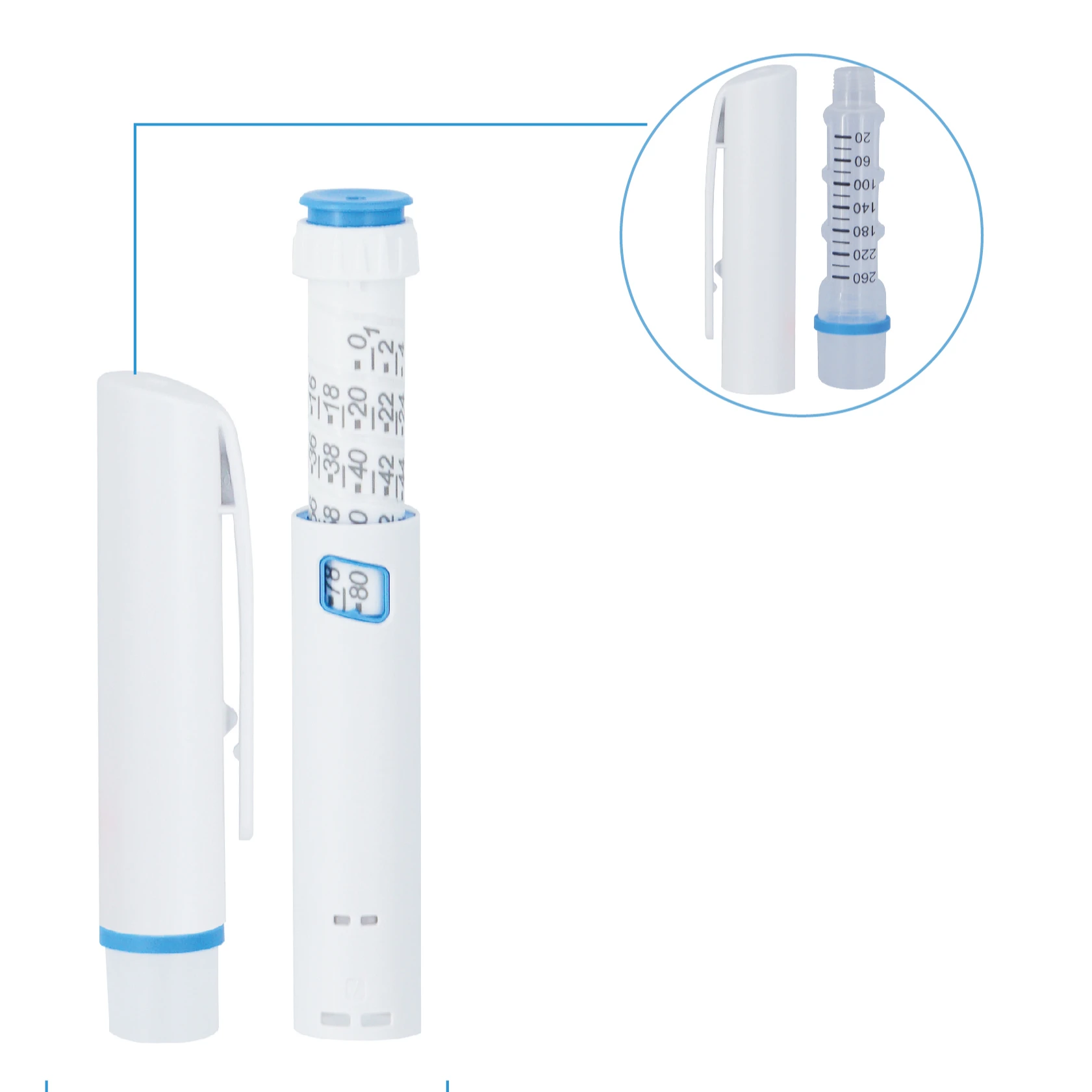 Disposable 80IU Auto-Injector Insulin Pen with Non-Needle and Non-Cartridge Infusion Nursing & Protective Instruments