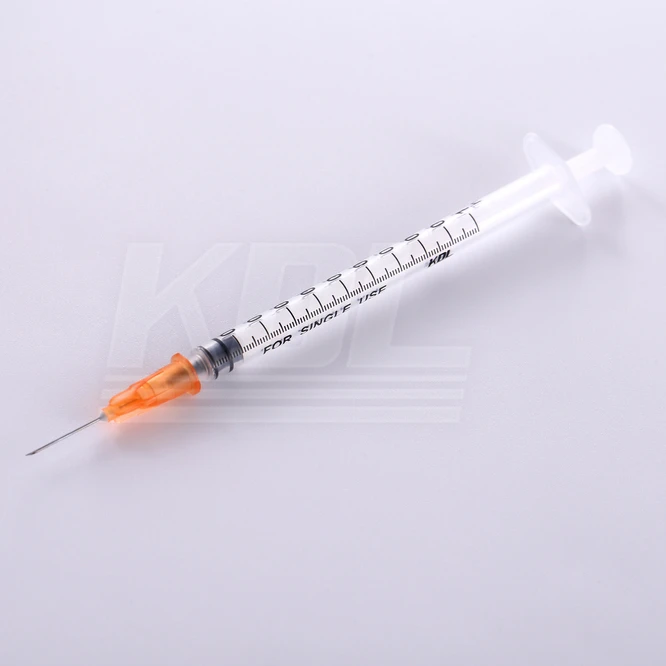 Wholesale KDL Disposable injection Syringe 1ml Sterile Luer Lock Syringes without Needle 1ml luer slip syringe with needle