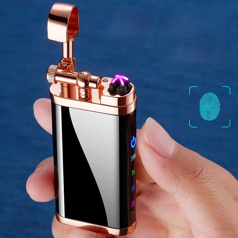Windproof Rechargeable Dual Arc USB Lighter Induction Personalized High-quality Creative Gift Wholesale