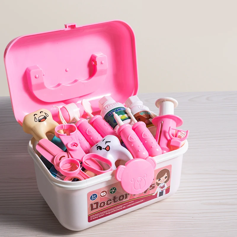 Play House doctor toys Baby Simulation Medicine Box kid toy doctor play set Stethoscope Injections educational toys for kids