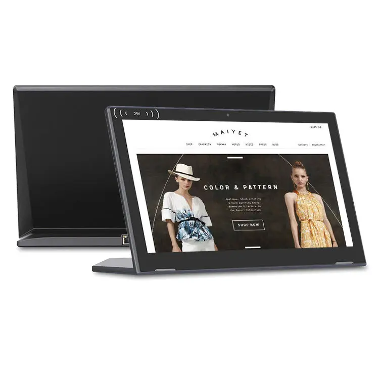 L shape large 17.3 inch touch screen RJ45 NFC all in one smart desktop android tablet manufacturer