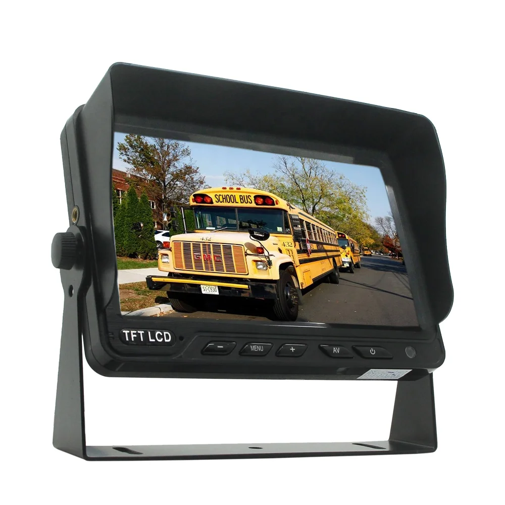 OEM ODM 7 Inch Forklift Monitor DC12V Rear View Vehicle Monitor For Reverse Camera
