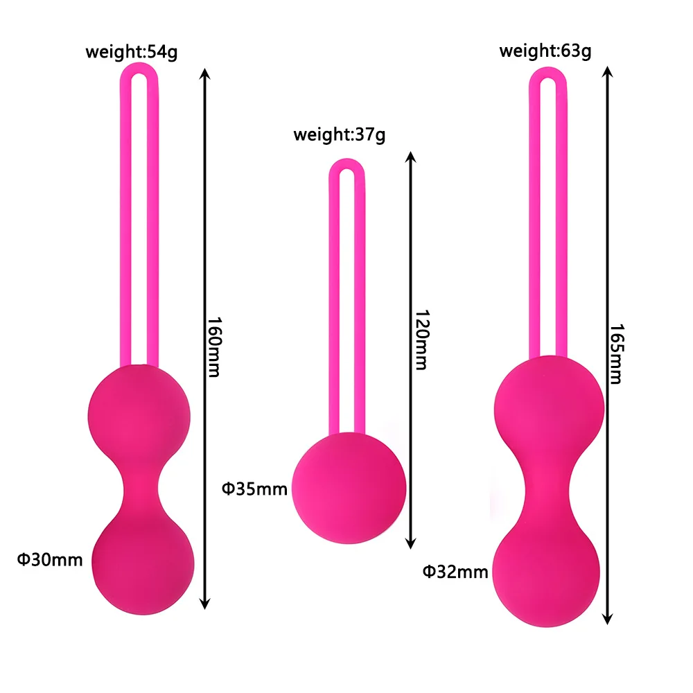 3Pcs Silicone Vaginal Balls Sex Toys For Women Vagina Tighten Exercise Chinese Kegel Balls Vibrator Pelvic Ben wa Anal balls