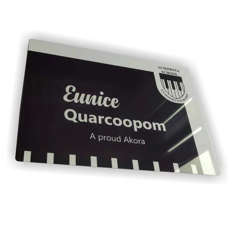 Modern metal wall art custom HD glossy heat transfer metal aluminum Dye sublimation printing sign for school