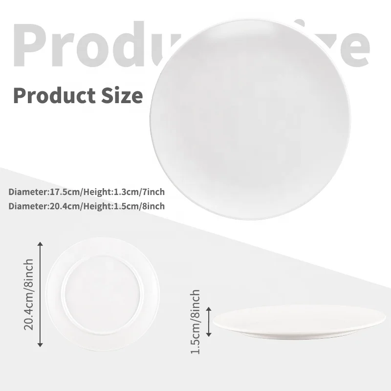 Best Selling Modern Melamine White Dinnerware Plates Vaisselle Unbreakable Melamine Dishes Wholesale