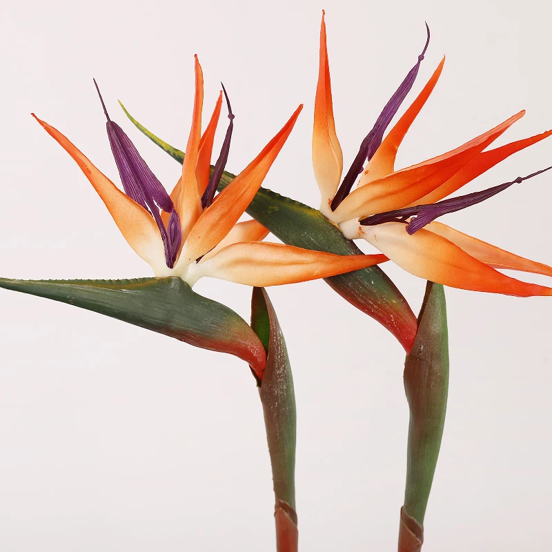 High quality Bird of Paradise Artificial Flowers Soft Rubber Flamingo Artificial Plant Home Wedding Photography Decoration