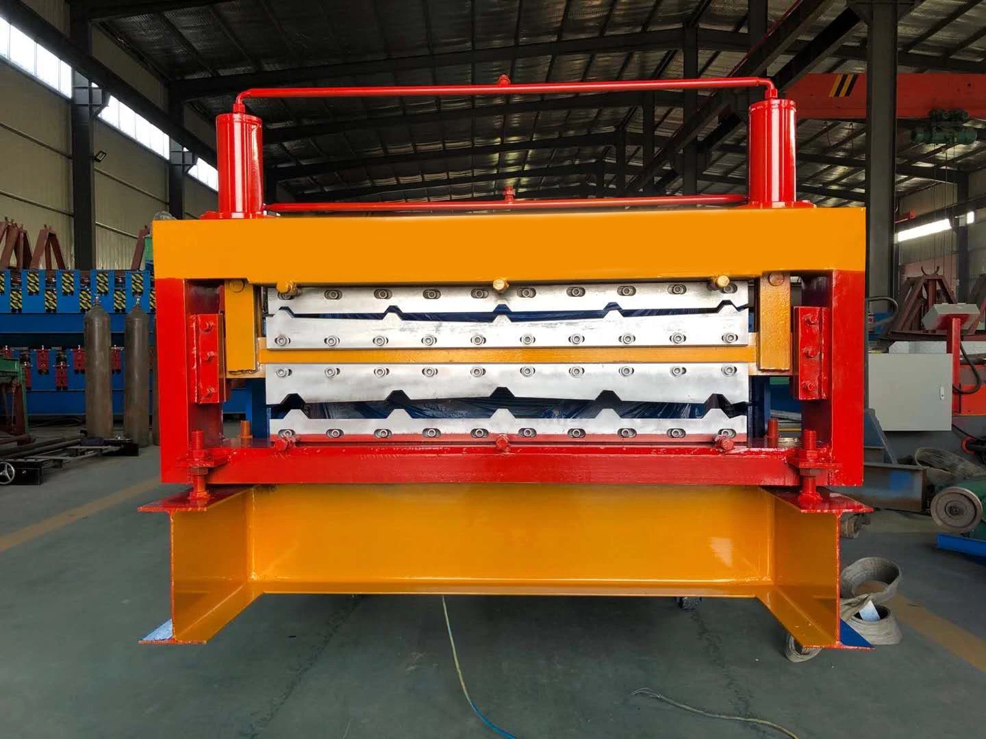 Double layer metal roof panel corrugated shape roll forming machine roll plate forming tile machine price