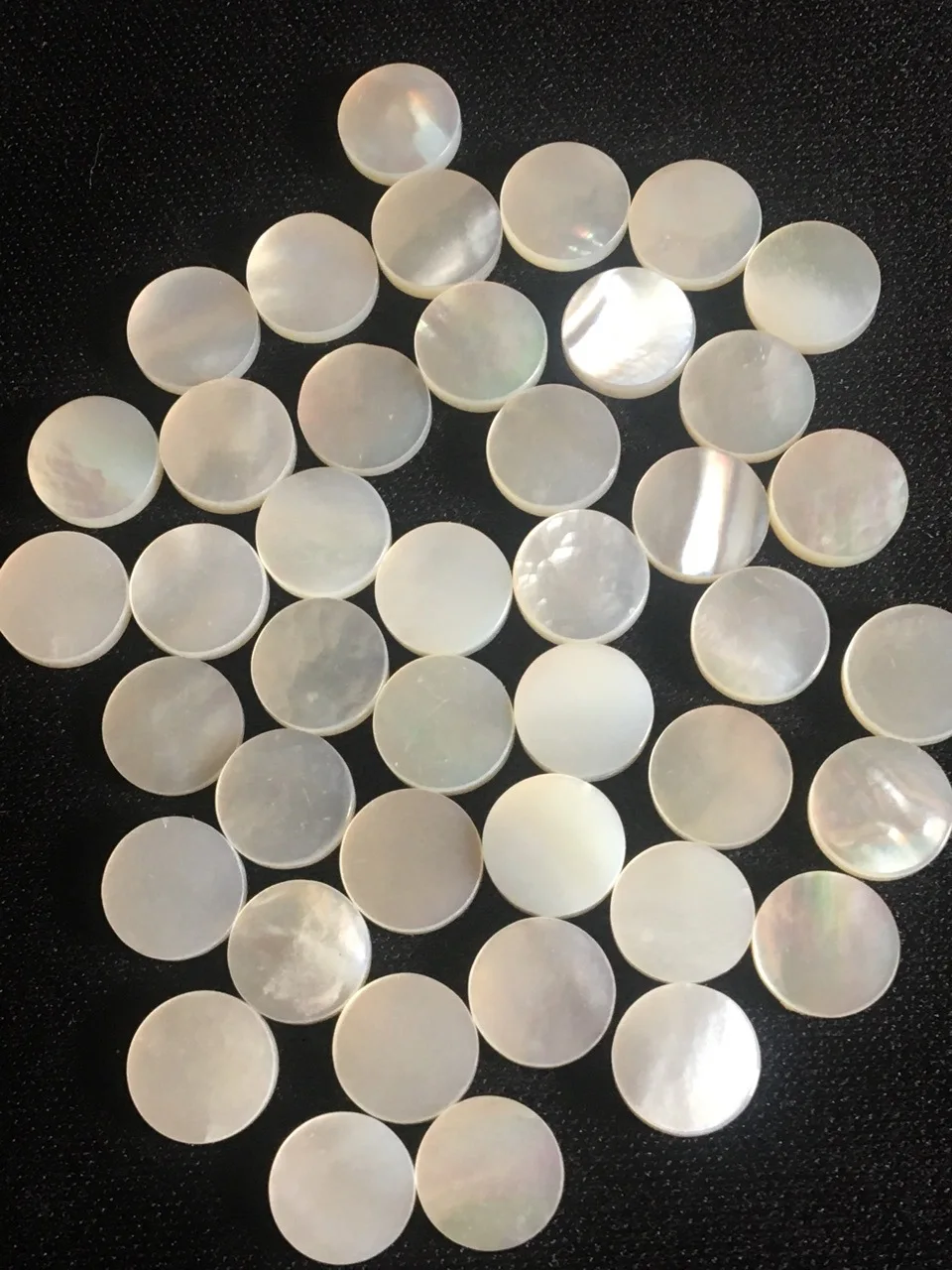 White Mother Of Pearl Shell Half Round Cabochons For Fine Jewelry Setting