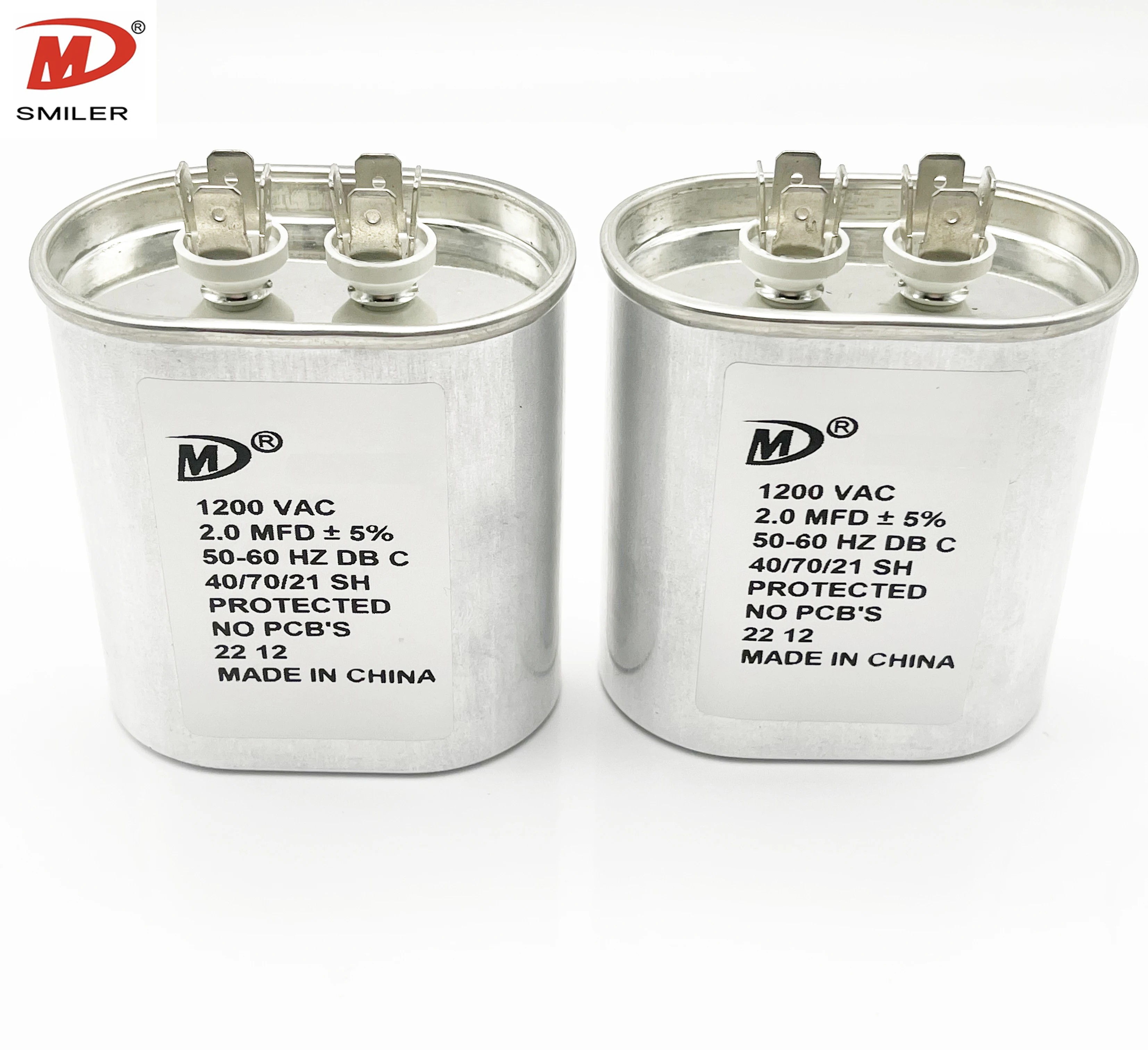 Aluminum shell CBB65 start and compressor capacitor 250V/370V/450V for Air Conditioner