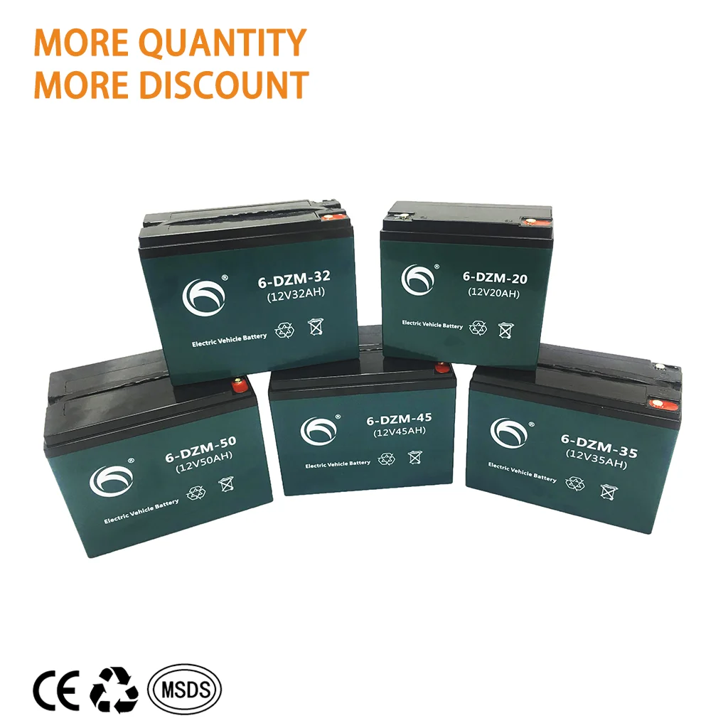 Hot Sale 4PCS Per Carton 6-DZM-20 12V20AH 48V VRLA Gel Moped Electric Vehicle Bike Lead Acid Sealed AGM Batteries for E- bike