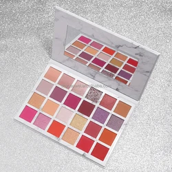 e305 long lasting waterproof 24 shades shimmer pigmented eye shadow palette private label sultry glitter eyeshadow palette