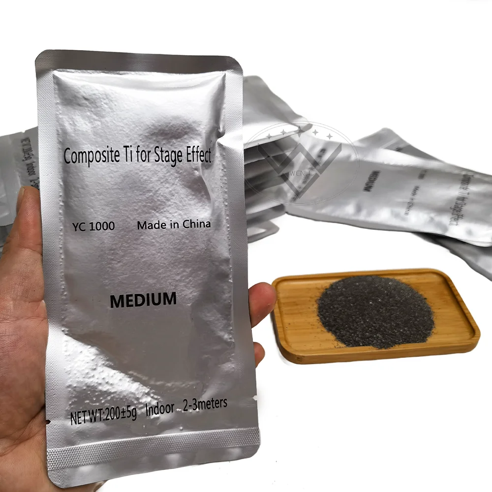 6 Bags/lot Factory direct price good quality titanium metal powder fireworks powder for cold spark fountain machine