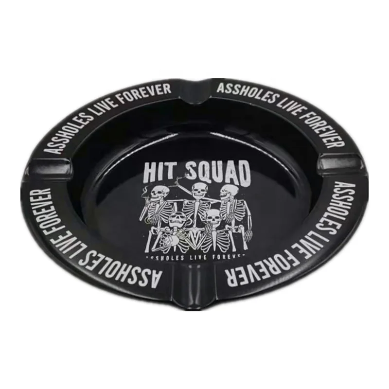 Custom Logo Tray Round Ashtray Metal Tray Recyclable Metal Food Serving Trays  OEM