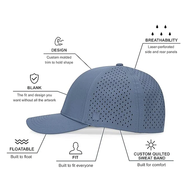 Premium australian black gray blue nylon curved brim mesh 6 panel trucker cap