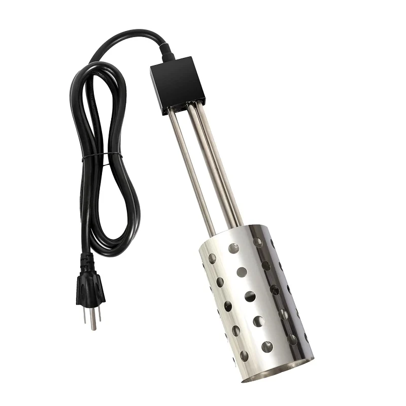 Immersion Heater, Bucket Water Heater with 304 Stainless-Steel Guard, Submersible Bucket Heater with Thermostat