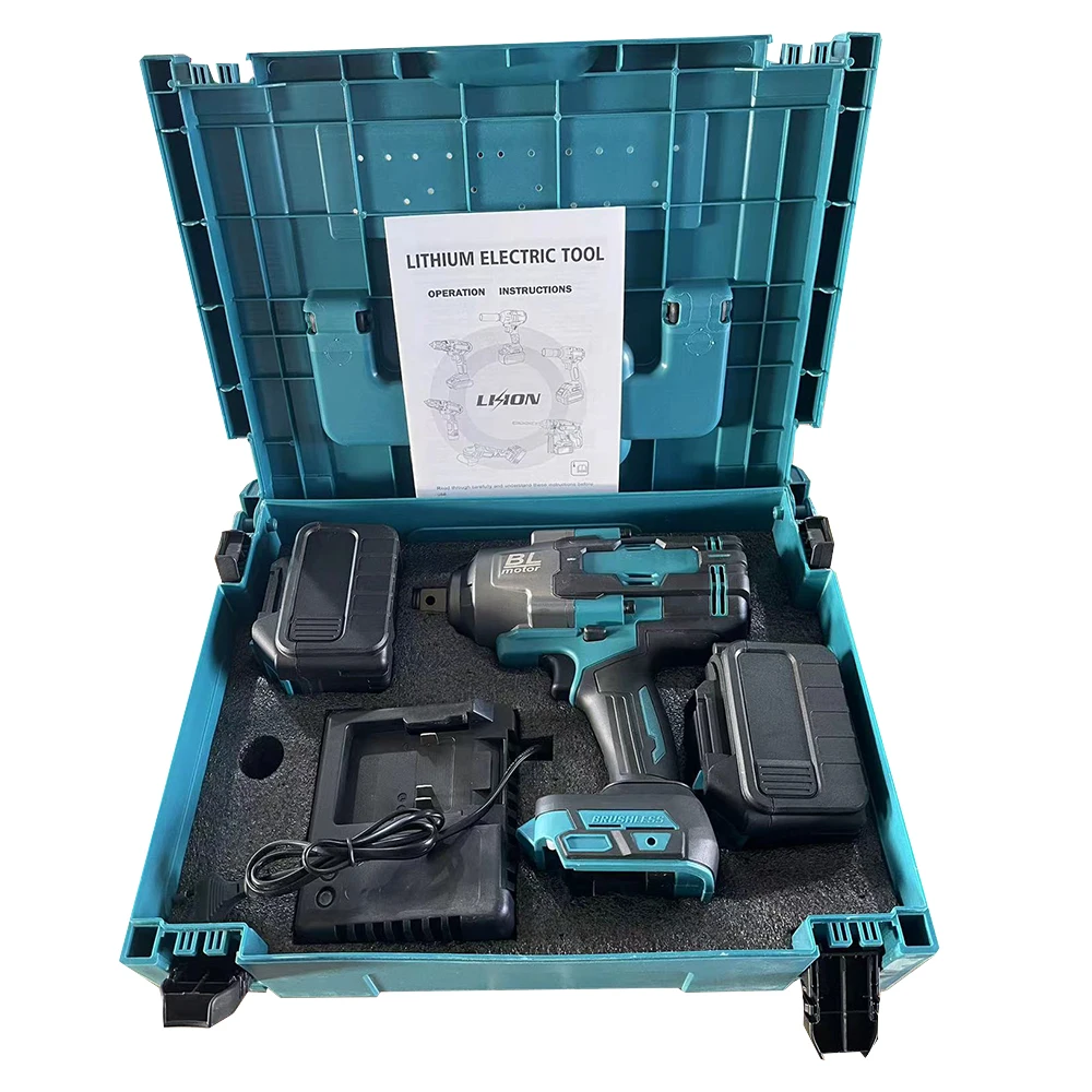 Professional Cordless Air Impact 2100NM Impact Wrench Powerful Brushless Wrench Electric Power Wrenches