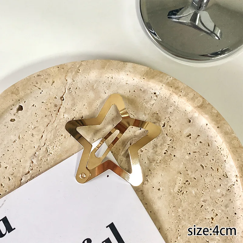 Charm Girl Sweet And Spicy Style Star Hair Pins Bangs Baby Metal Snap Hair Clip Y2K Accessories