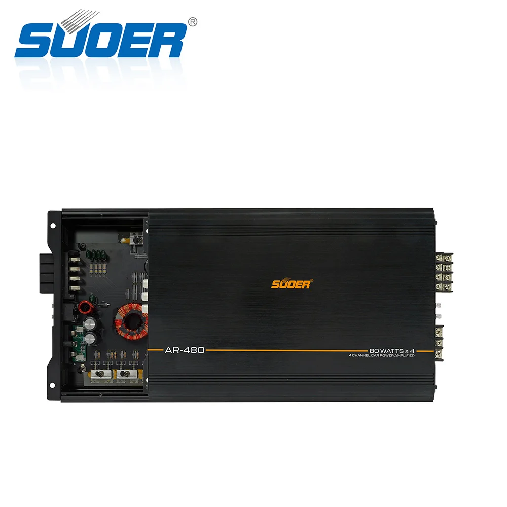 Suoer AR-480-B new design 4 channel monoblock channel boom boom  car amp