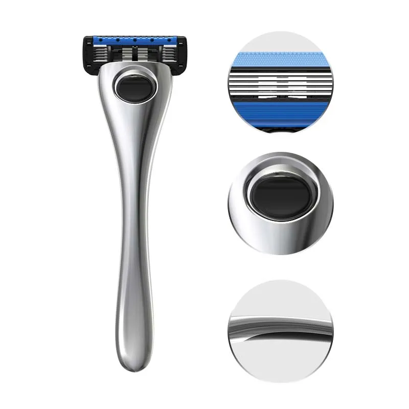 Stainless Steel Popular Blades Mens Shaver Waterproof All In One Portable Shavette Razor