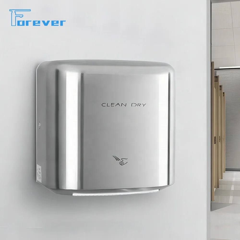 Commercial quality 304 Stainless steel High Speed Induction Hand Dryer with HEPA Filter Wall mounted Dry Hands for Toilet