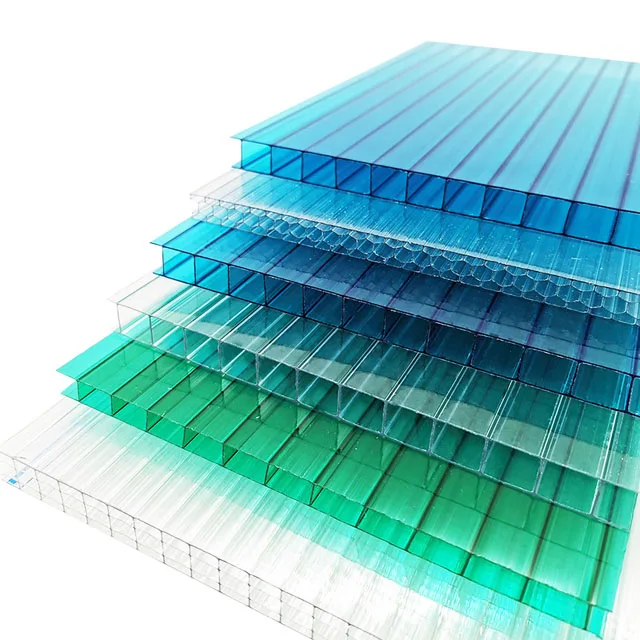 PC Hollow Polycarbonate Sheets for Gardens Greenhouse Polycarbonate Hollow Sheet HOLLOW Polycarbonate Plastic Roofing Sheet