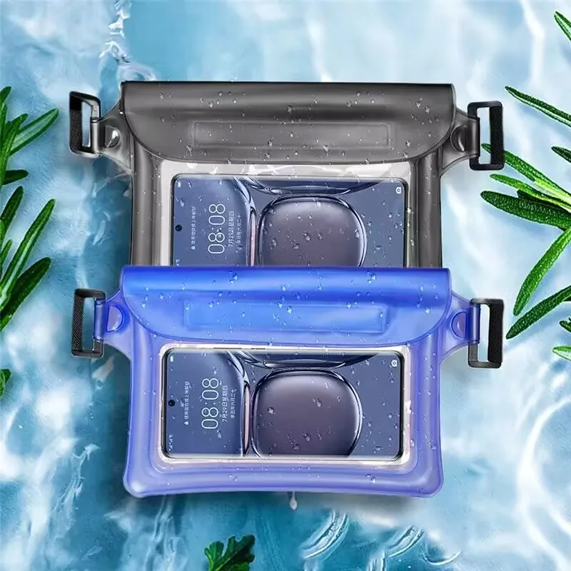 New Fashion Inflatable Floating PVC Waterproof Waist bag Pouch Fanny Pack for Swimming Boating Diving