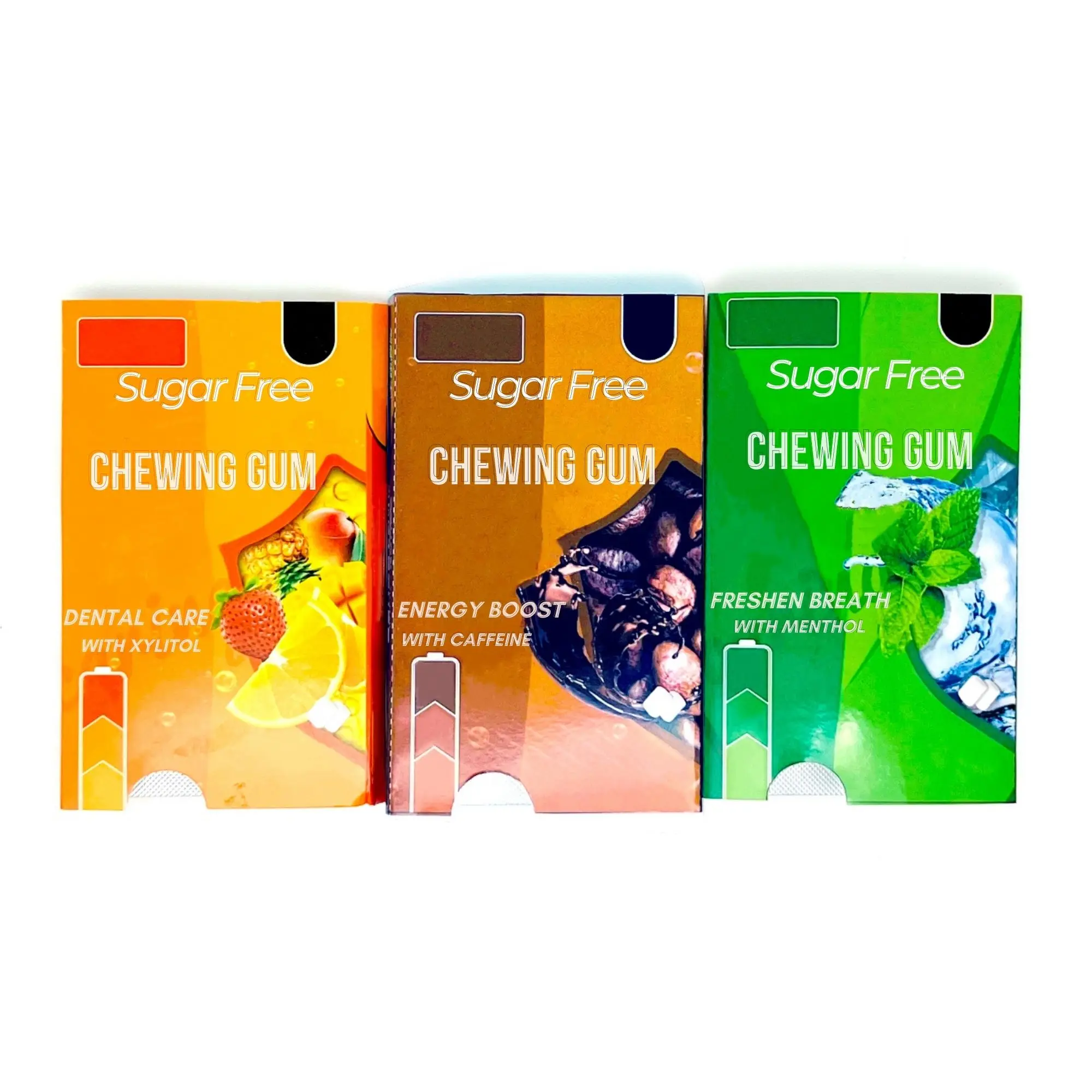OEM Chewing Gum Manufacturer Blister Card Sugar Free Functional Chewing Gum Various Flavors
