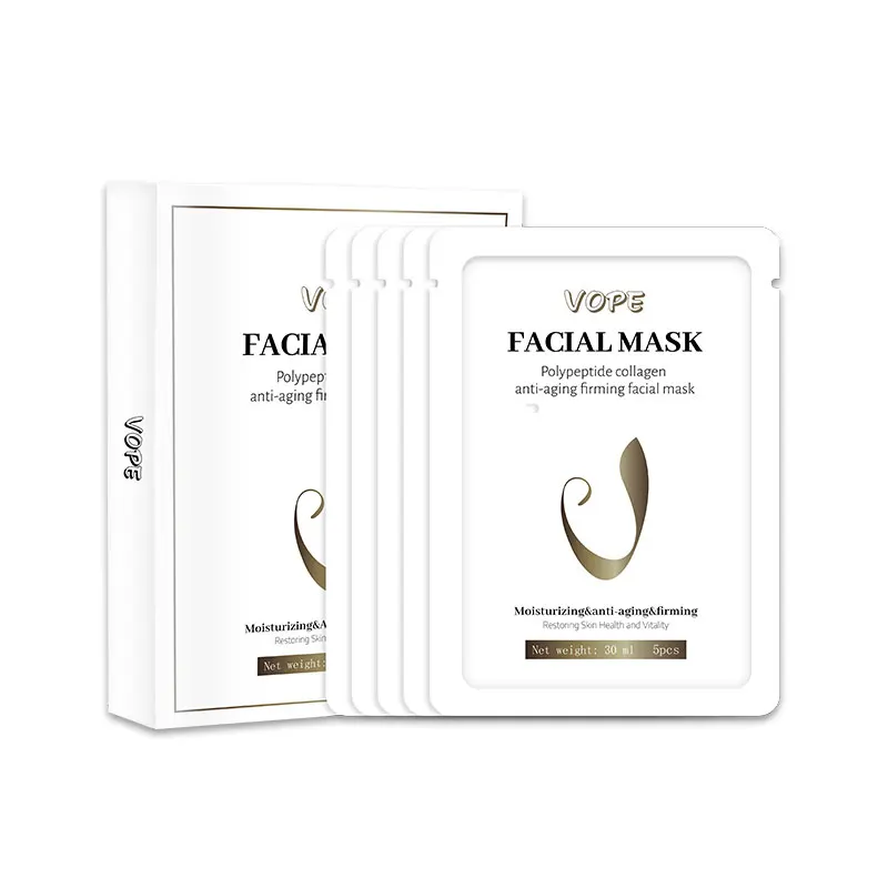 cosmetic  Private Label Polypeptide Collagen Sheet Face Mask Anti Aging Increases skin elasticity and firmness