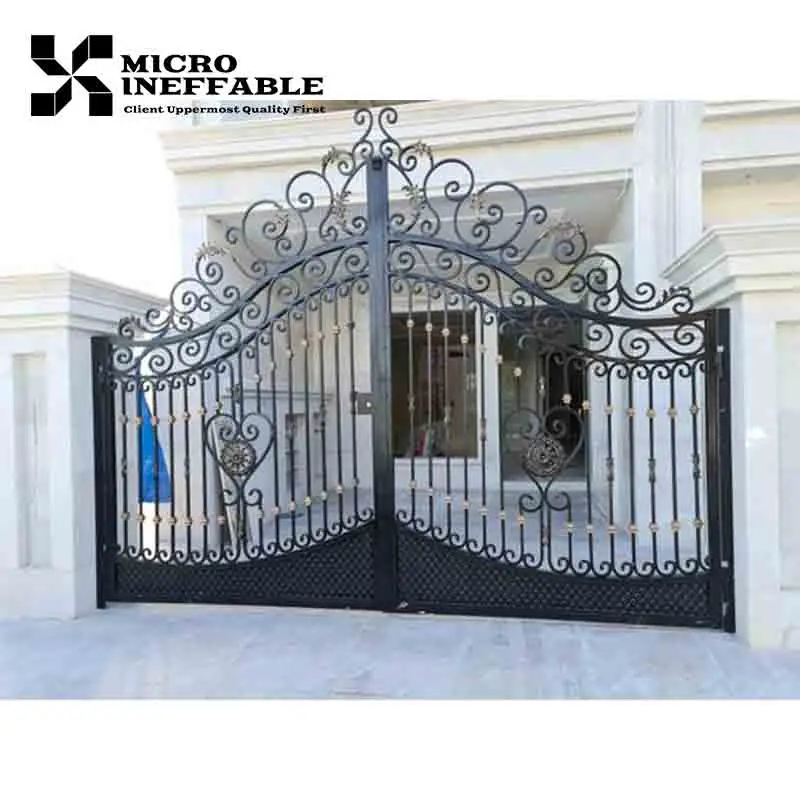 European style modern house grill designs front door wrought iron main gate for garden