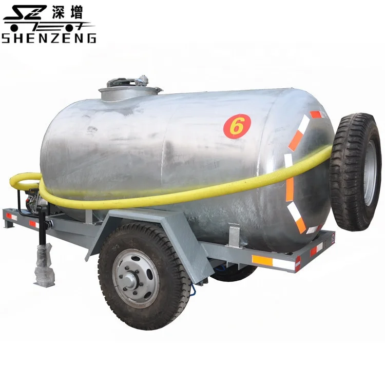 water tank semi trailer mobile fuel tank trailers 2000l galvanized
