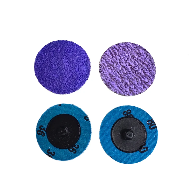 High Efficiently 2 inch 3 inch 36 Grit Ceramic Cloth Quick Change Laminated Disc For Grinding Stainless Steel And Metals