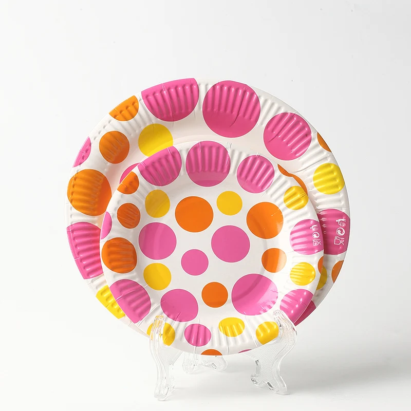 natural biodegradable disposable  food paper plate custom printed paper plate