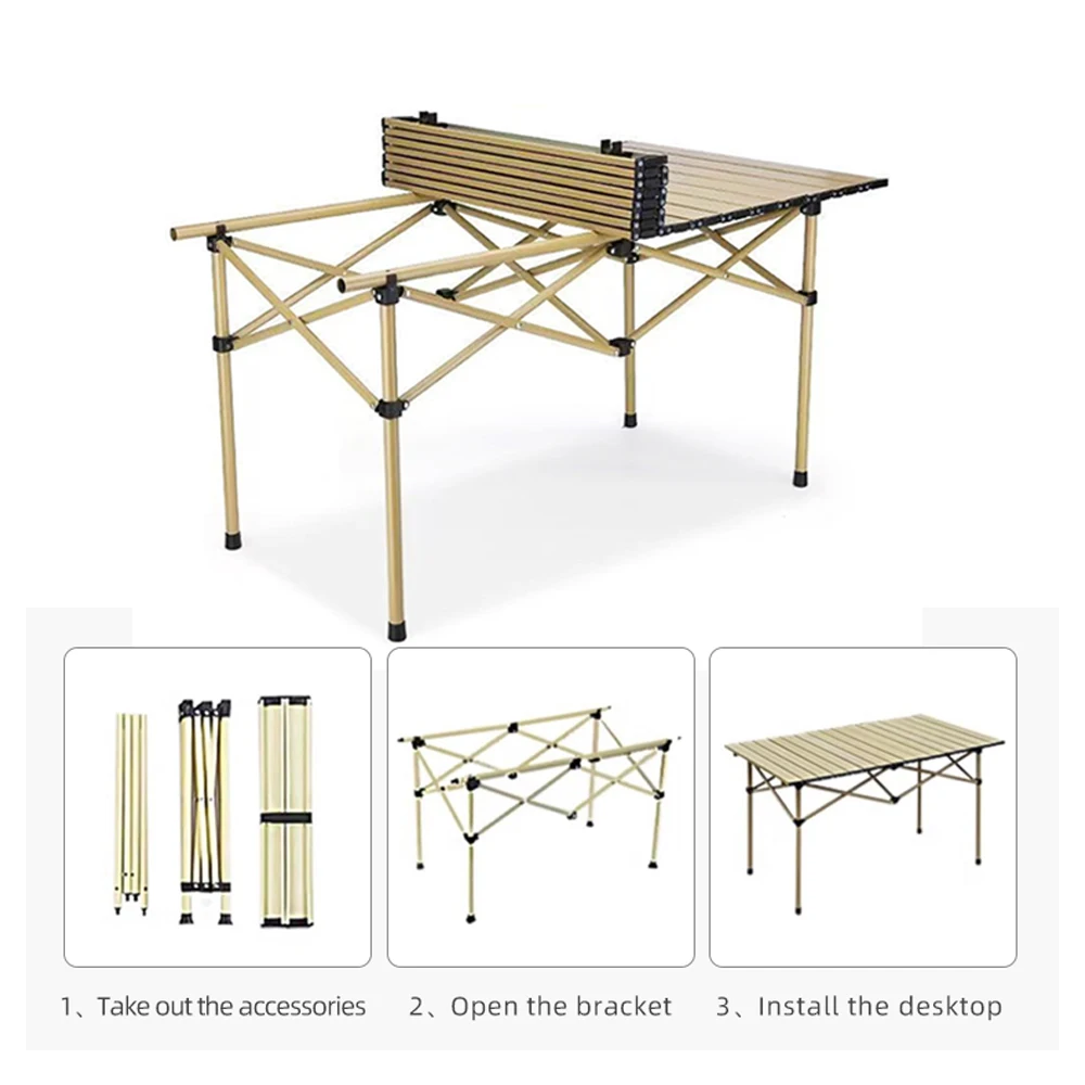foldable beach table set outdoor camping table and chair sturdy metal beach table camping