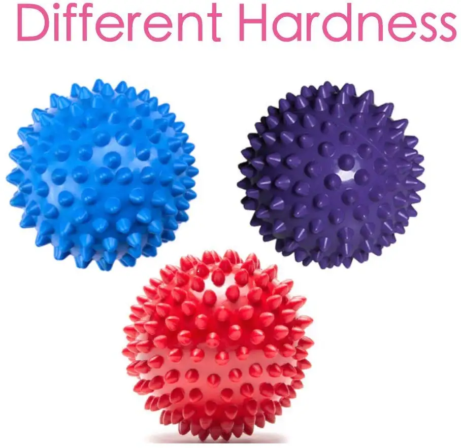 Massage Ball 3 Pack Spiky Massage Roller Balls for Plantar Fascitis Deep Tissue Foot