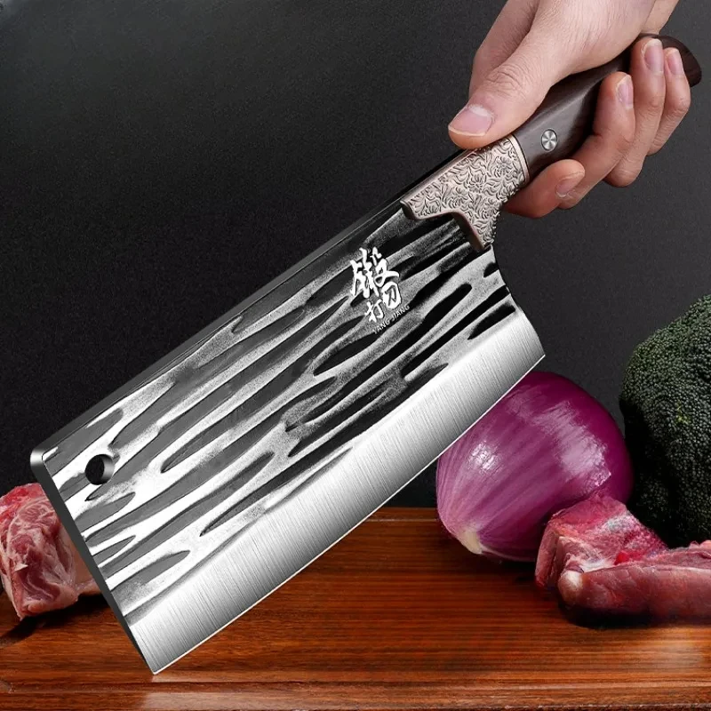 7.72 in Stainless Steel Forged Knife Necessary Slicing Knife Kitchen Cleaver Knife
