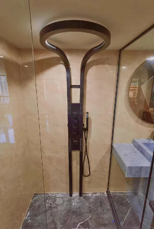 Modern Creative Waterfall Shower Head Mixer Set Rainfall Shower Panel System