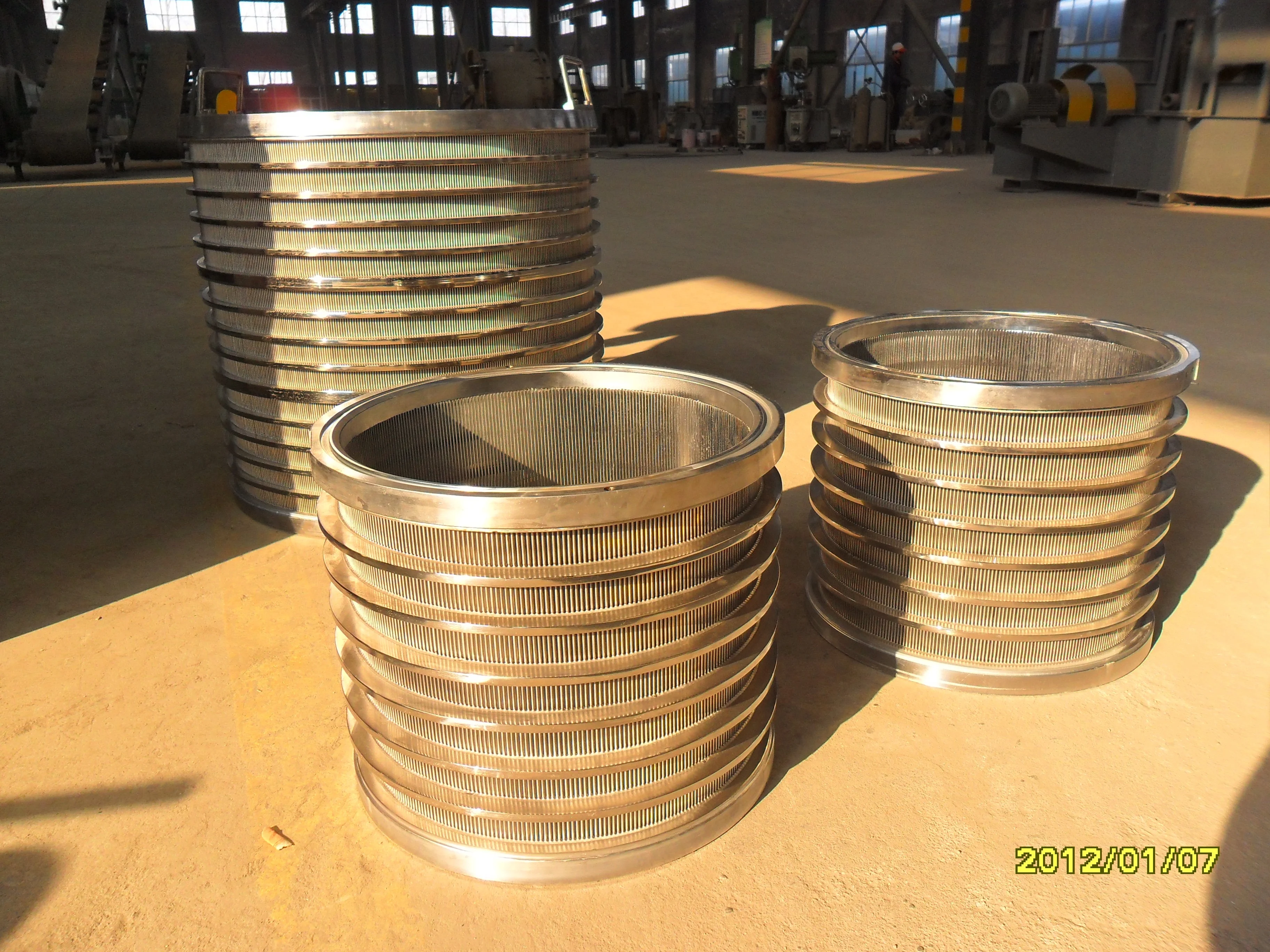 
Paper pulp making stainless steel pressure screen basket manufacturer for paper making plant 