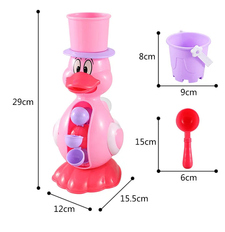 Cute Yellow Duck Waterwheel Elephant Toys Baby Faucet Bathing toy Cartoon Bath Water Spray Dabbling Toys